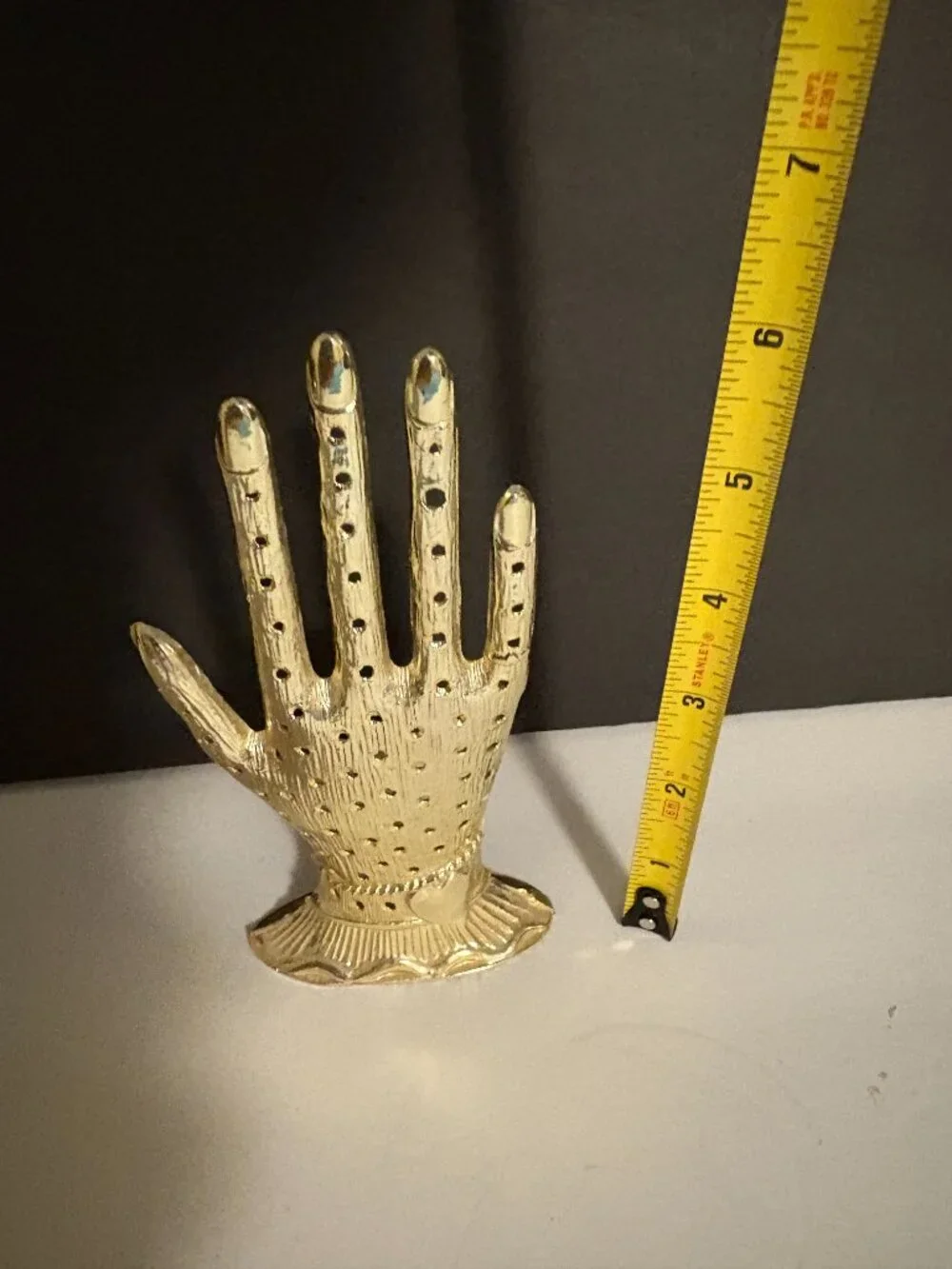 Vintage Torino Brass Hand Earring Holder 6
